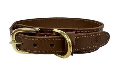 Sazzz Halsband Hond Pioneer Classic Leer Zadel Bruin