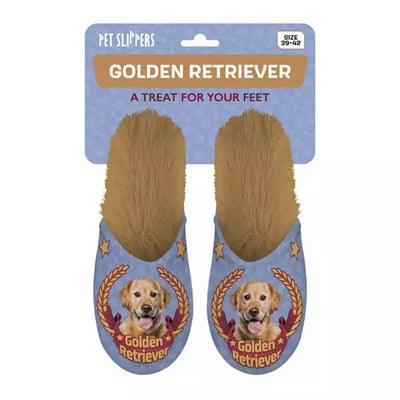 Merkloos Pantoffel Golden Retriever Lila / Beige