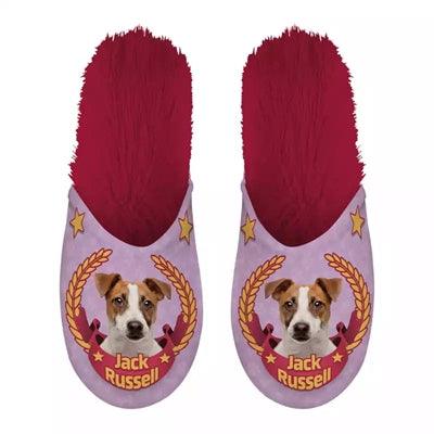 Merkloos Pantoffel Jack Russel Roze / Fuchsia