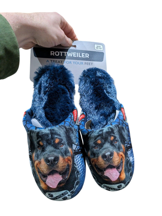 Merkloos Pantoffel Rottweiler Donkerblauw