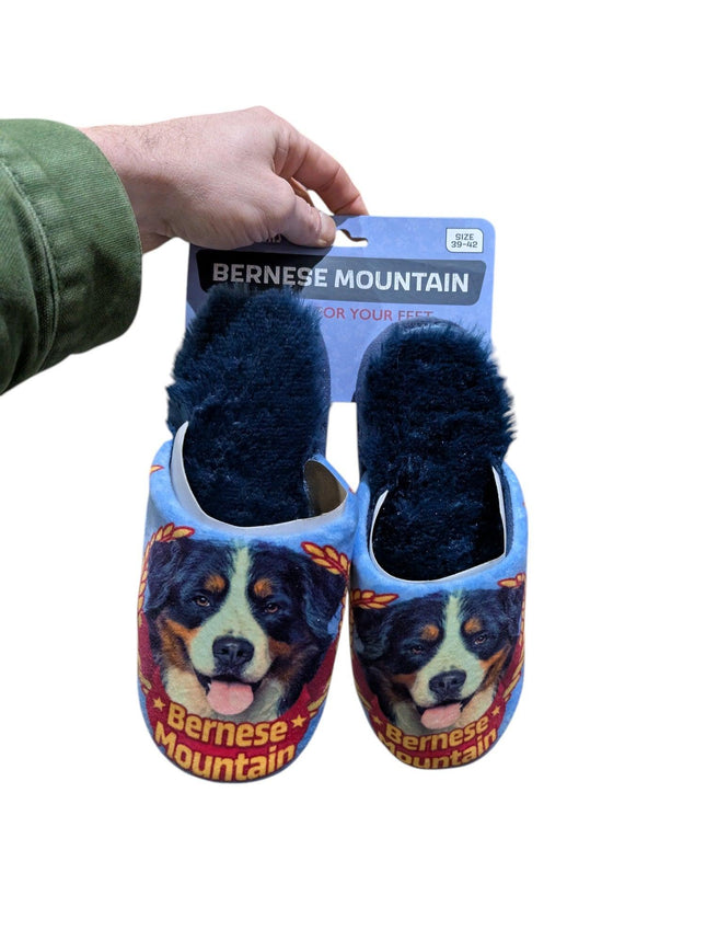 Merkloos Pantoffel Bernese Mountain Dog Donkerblauw