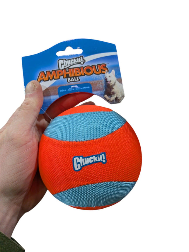 Chuckit Amphibious Mega Ball Oranje / Blauw - Speciaal gemaakt voor in het water