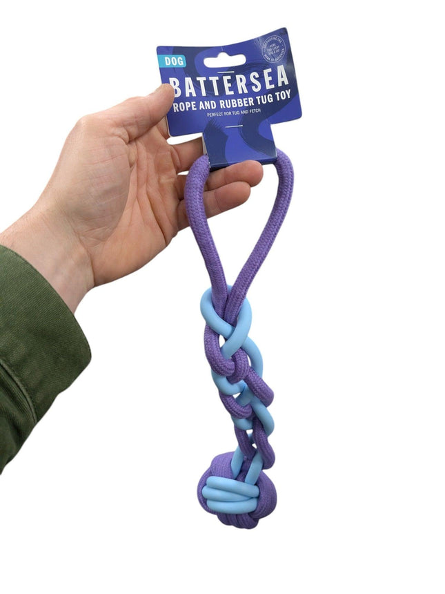 Battersea Touw / Rubber Tug Blauw – Duurzaam trek- en kauwspeeltje